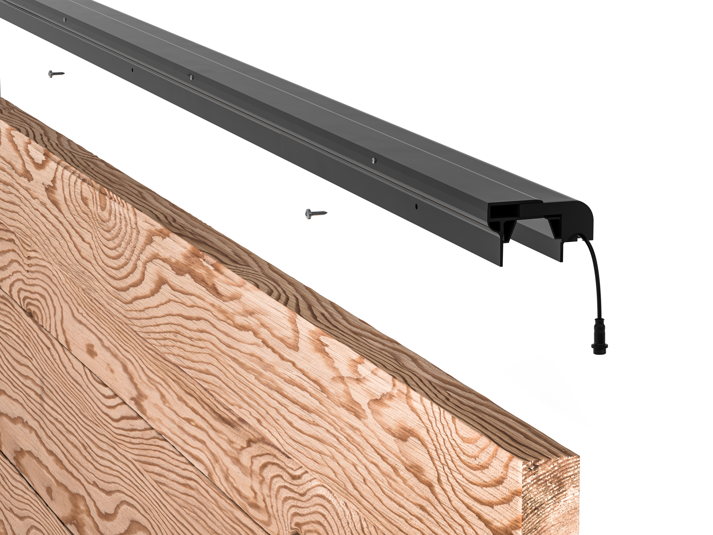 LED Leuchtleisten Starter-Set 5x 173,3 cm — anthrazit für WPC/Alu/Holz