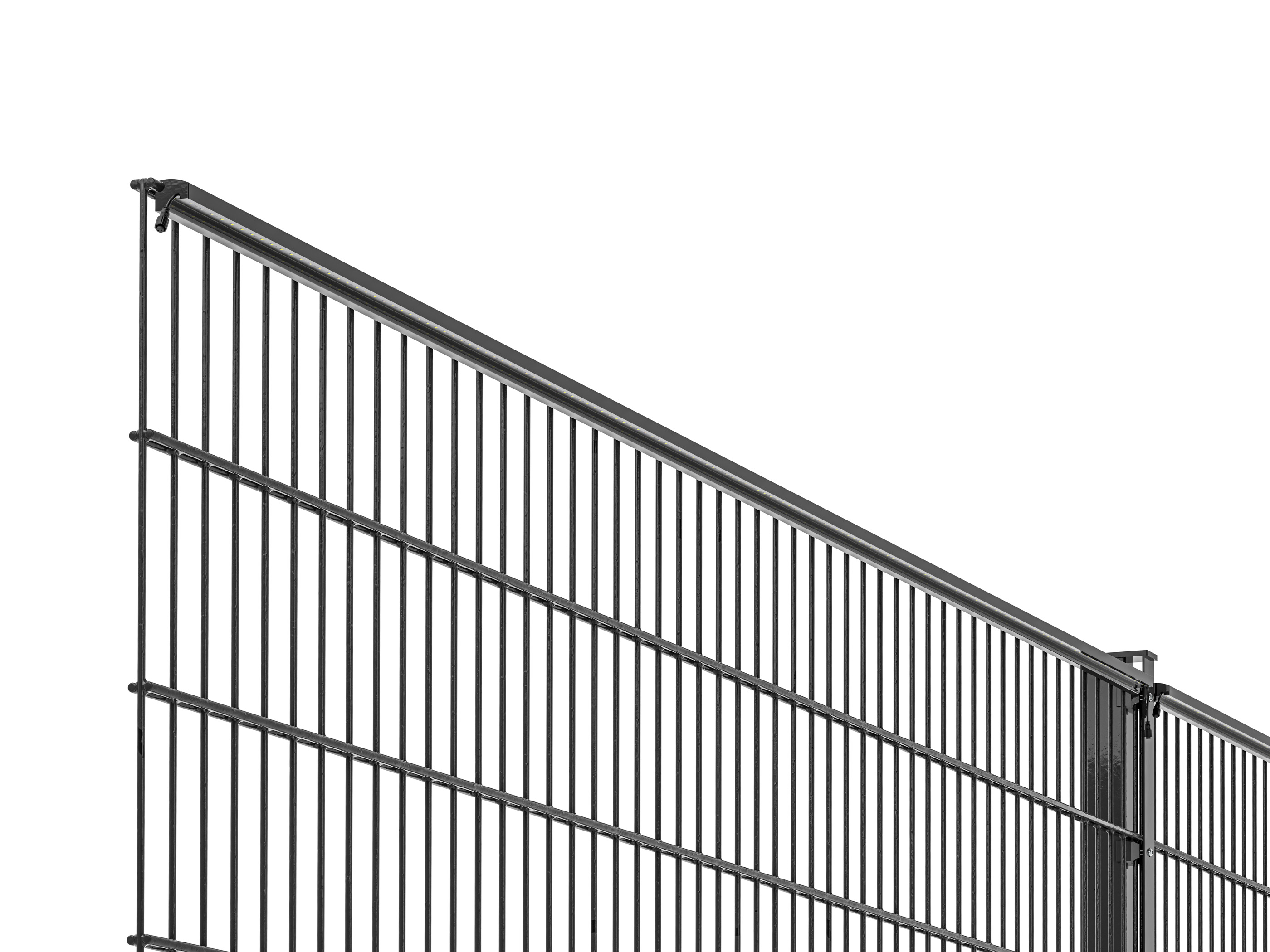 LED Leuchtleisten Starter-Set 3x 246 cm — anthrazit für Stabmatte/Gabione mit ZigBee Dimmer LED Leuchtleisten Starter-Set 3x 246 cm — anthrazit für Stabmatte/Gabione mit ZigBee Dimmer