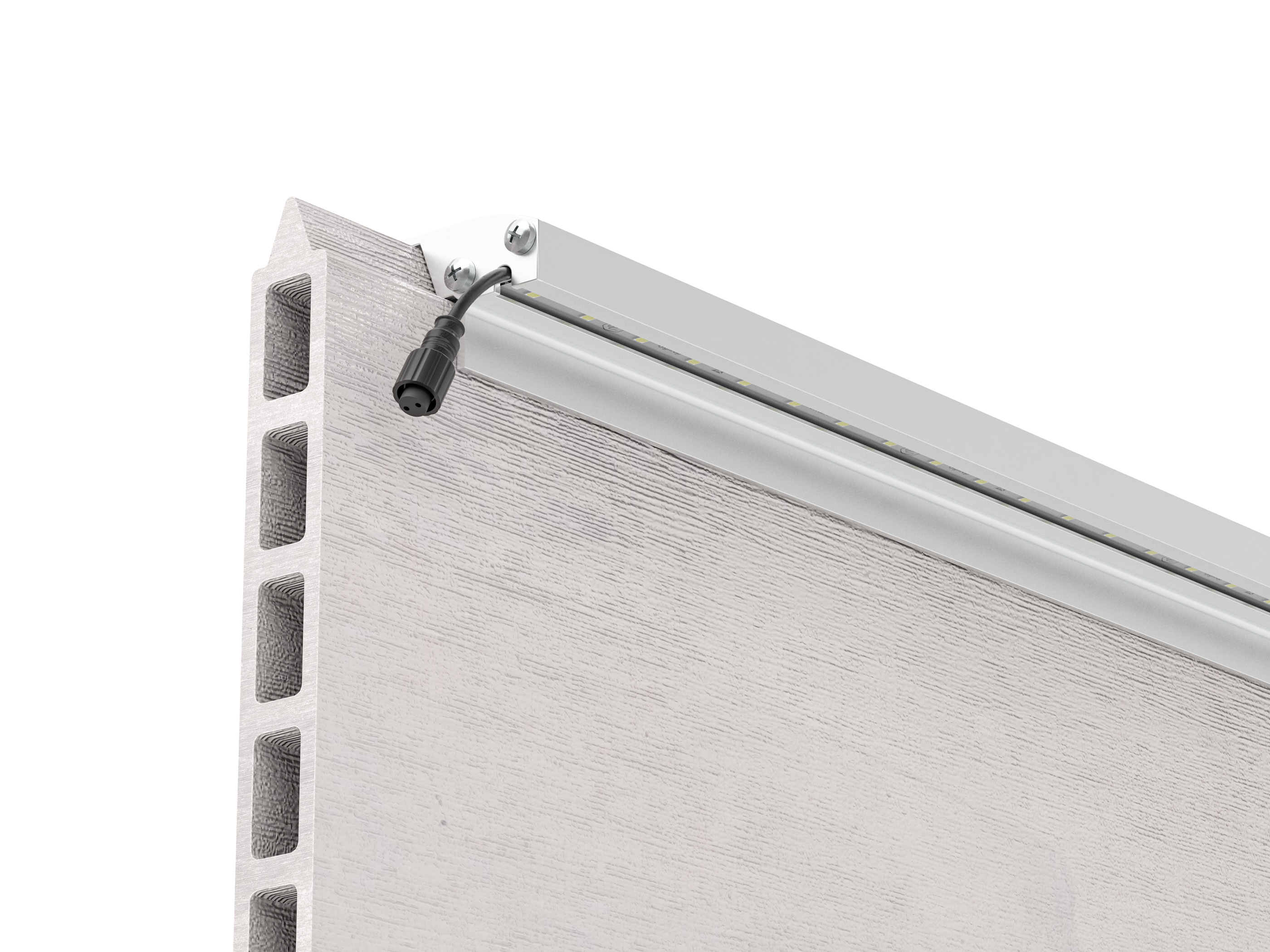 LED Prestige Leuchtleiste 173,3 cm — silber für WPC/Alu