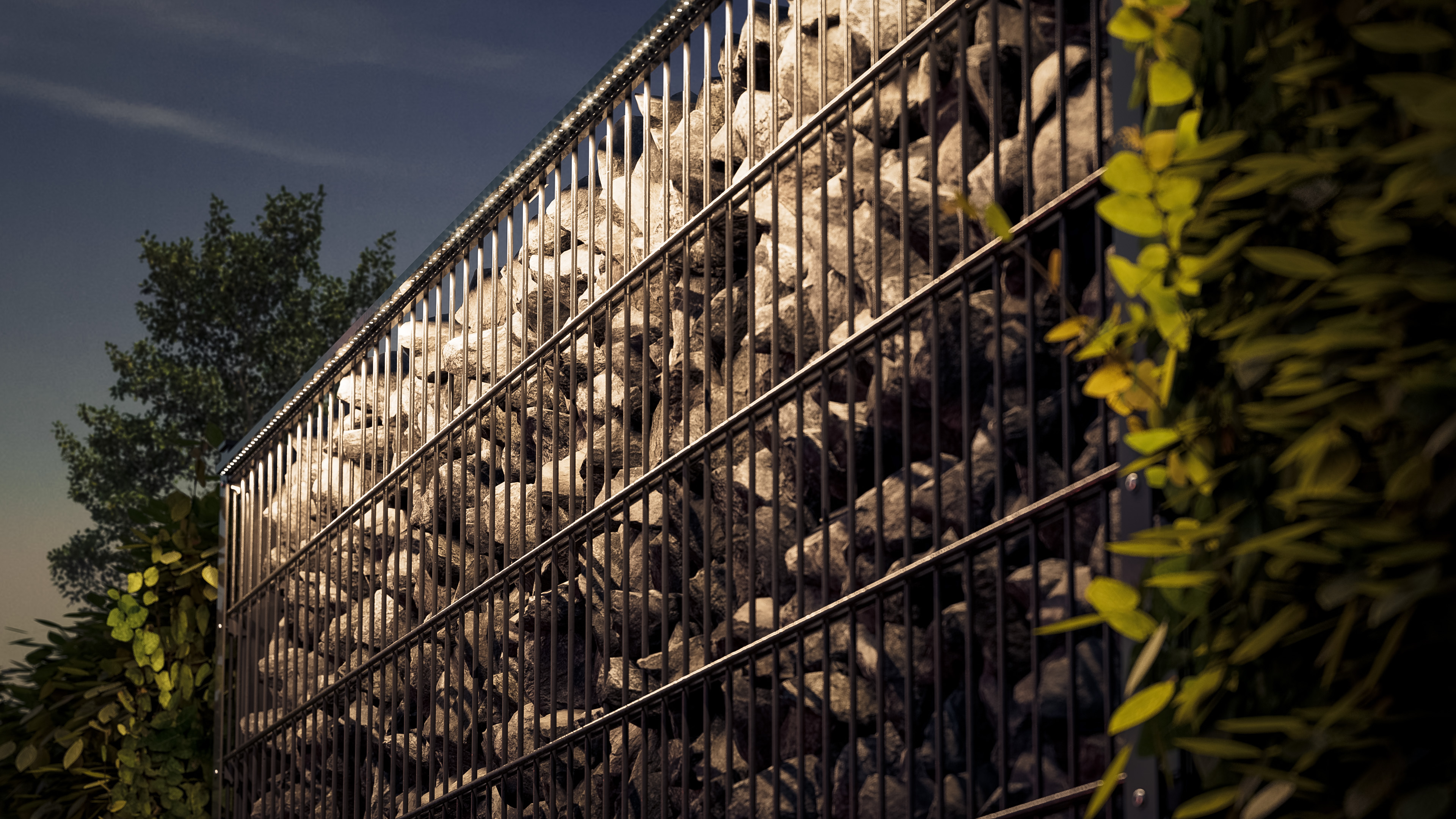 LED Leuchtleisten Starter-Set 3x 246 cm — anthrazit für Stabmatte/Gabione mit ZigBee Dimmer LED Leuchtleisten Starter-Set 3x 246 cm — anthrazit für Stabmatte/Gabione mit ZigBee Dimmer