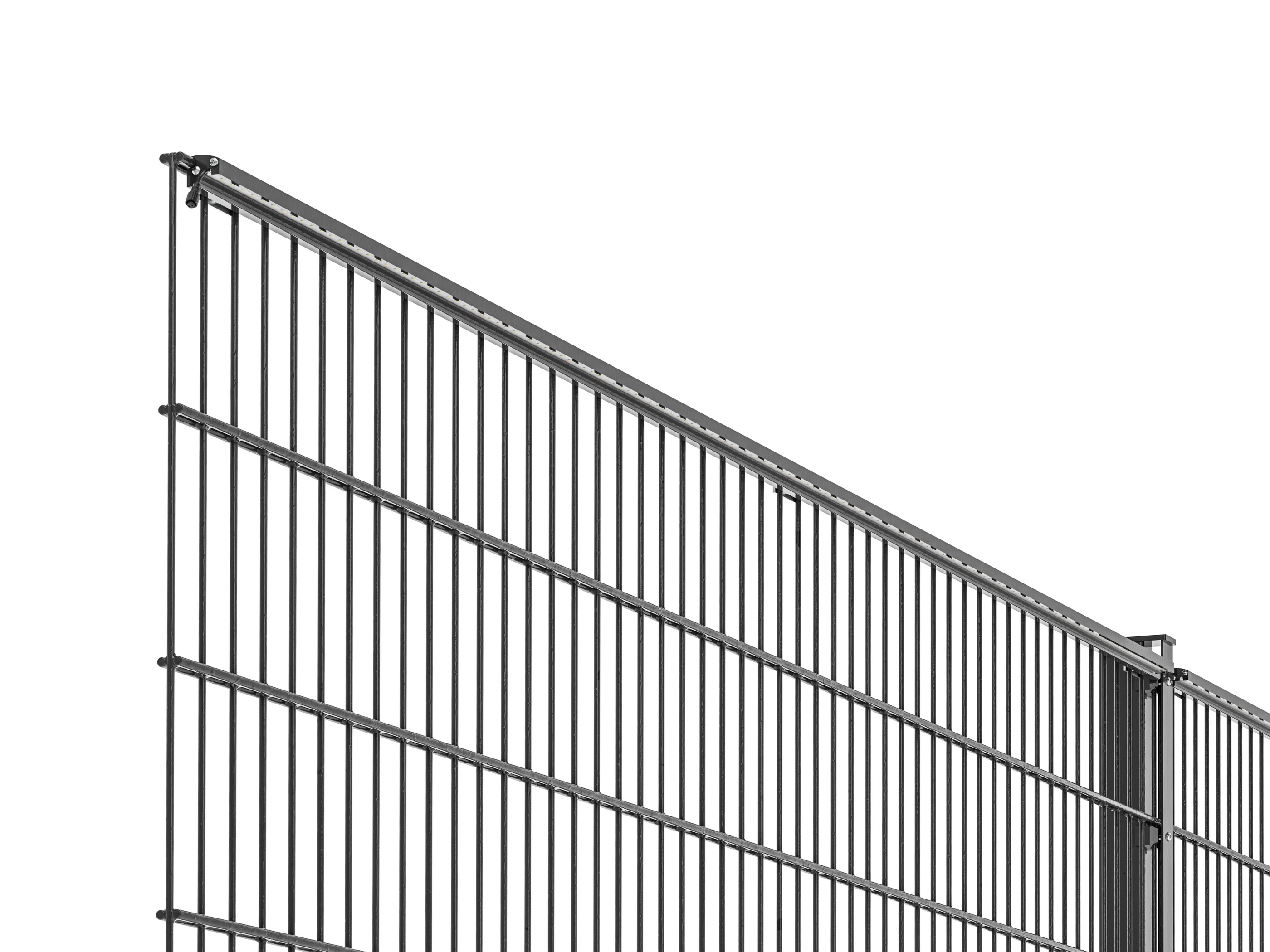 LED Prestige Leuchtleiste 196 cm — anthrazit für Stabmatte/Gabione