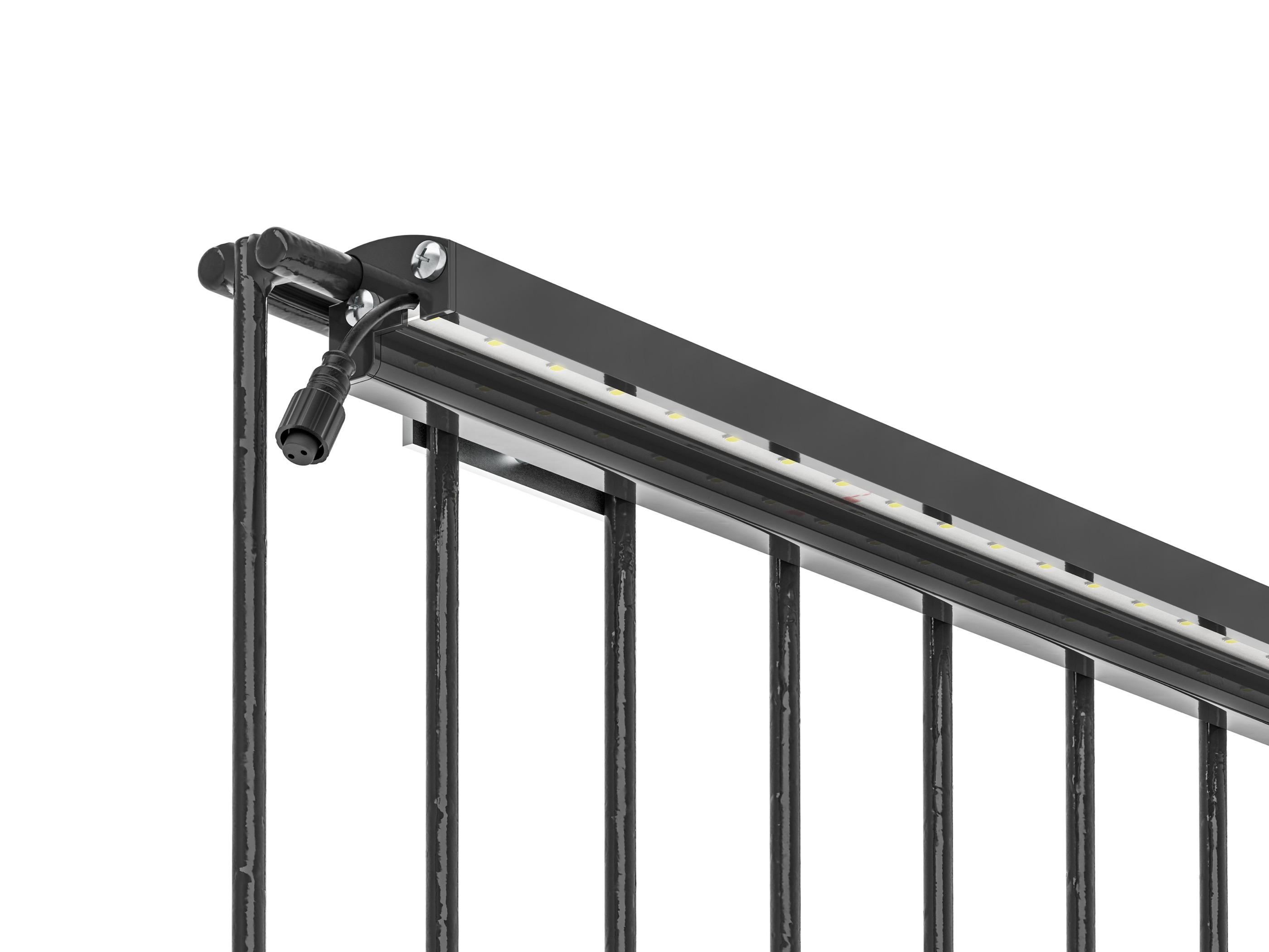 LED Prestige Leuchtleiste 246 cm — anthrazit für Stabmatte/Gabione