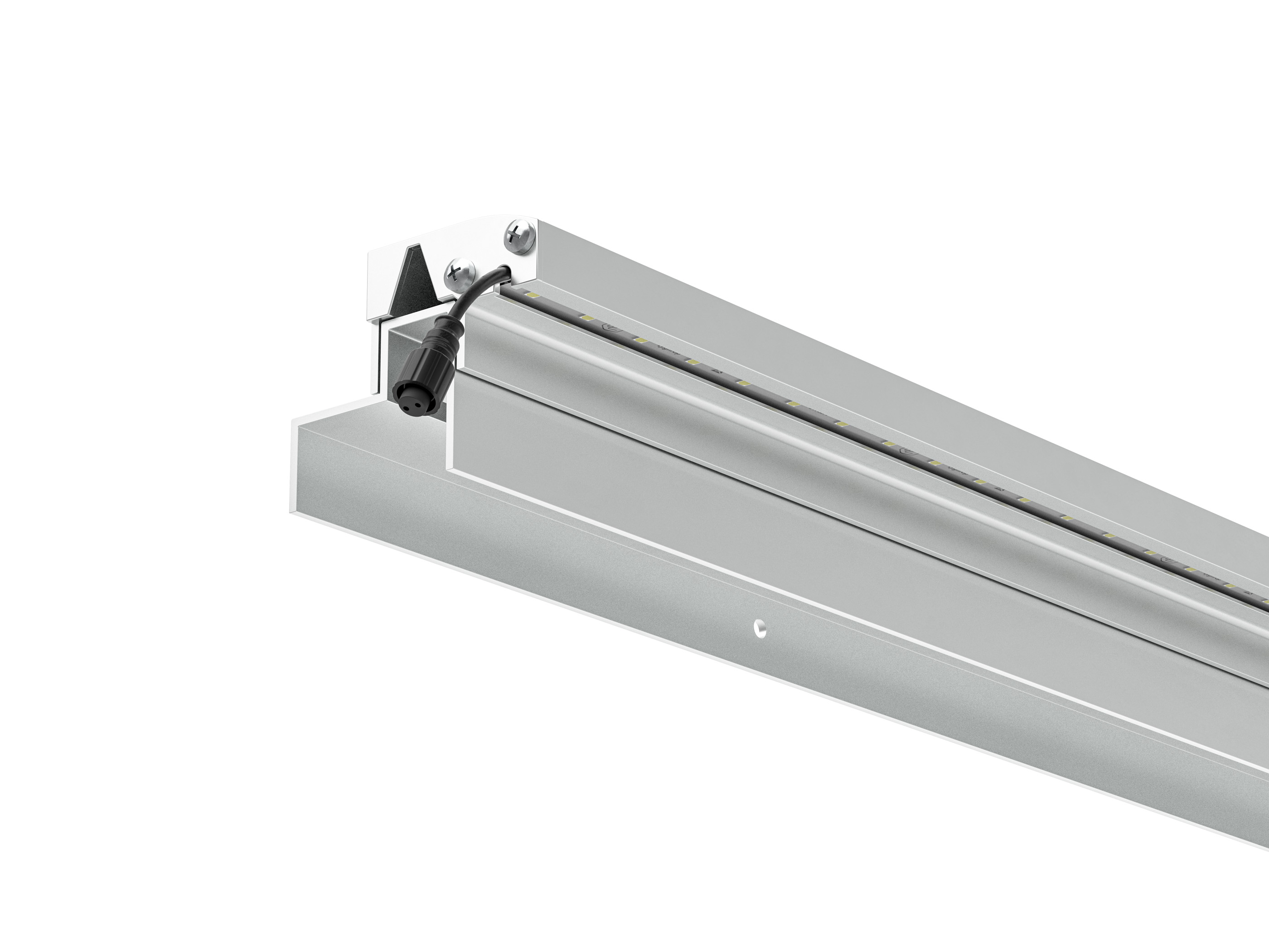 LED Prestige Leuchtleiste 173,3 cm — silber für Holzzaun