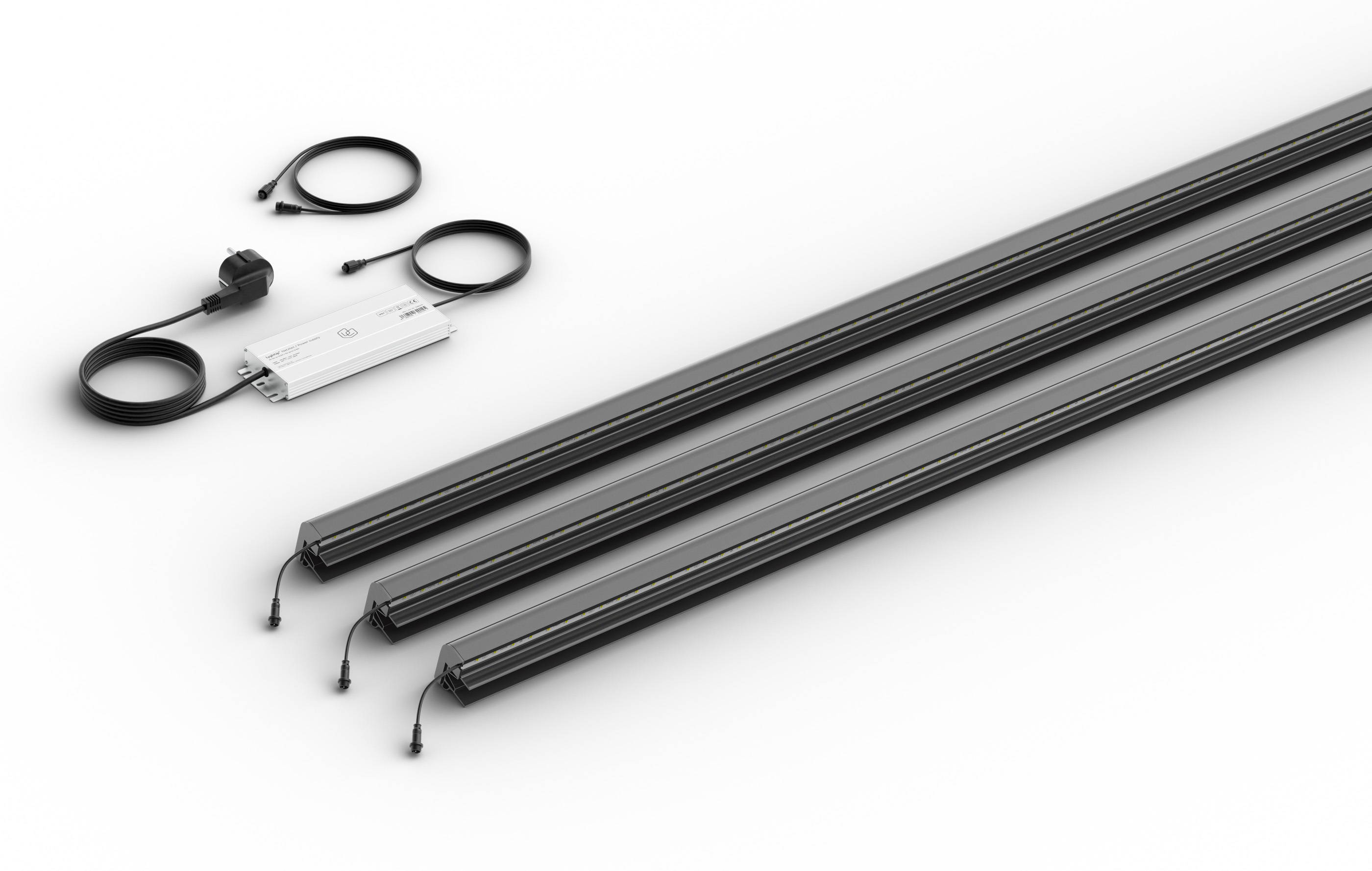 LED Leuchtleisten Starter-Set 3x 173,3 cm — anthrazit für WPC/Alu/Holz LED Leuchtleisten Starter-Set 3x 173,3 cm — anthrazit für WPC/Alu/Holz