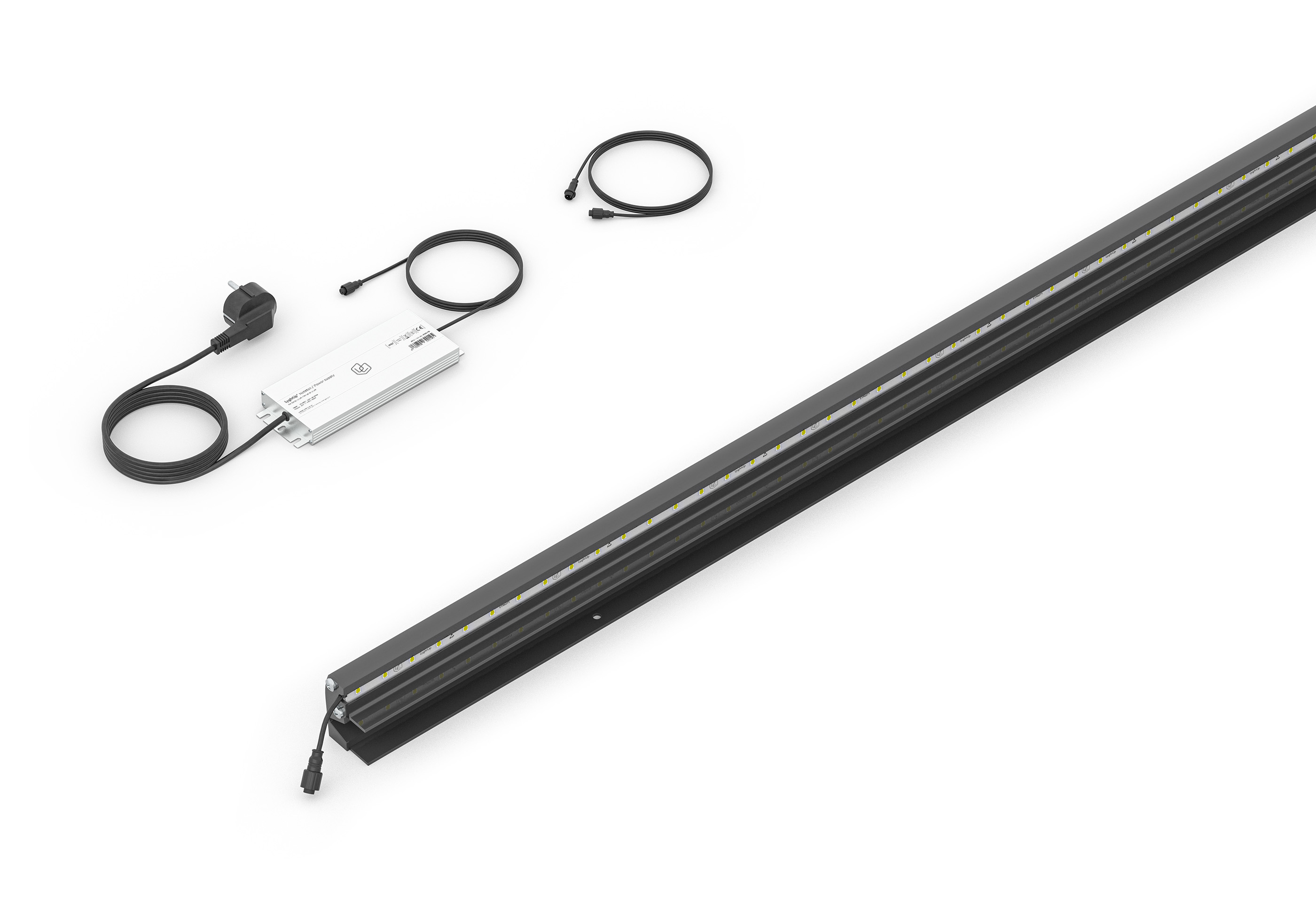 LED Prestige Leuchtleisten Starter-Set 1x 173,3 cm — anthrazit für WPC/Alu