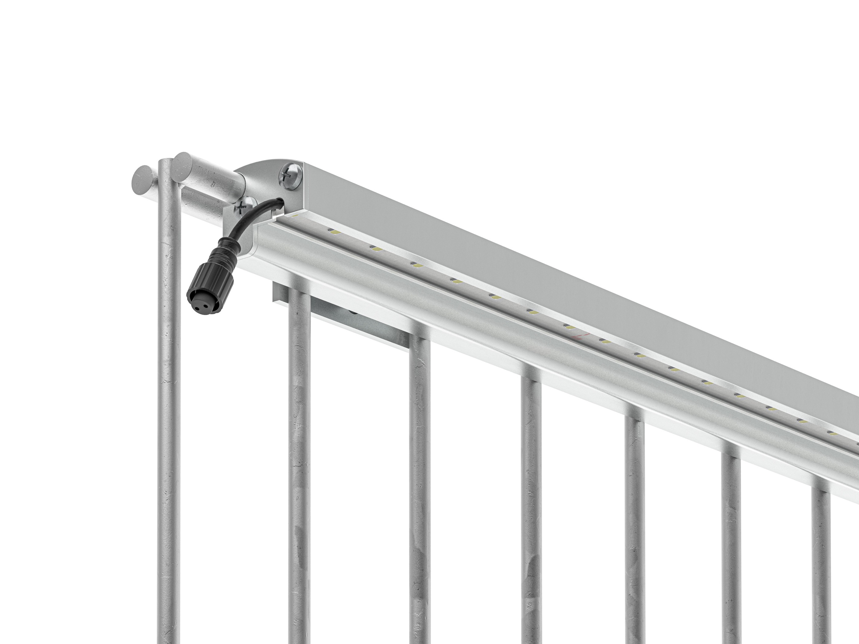 LED Prestige Leuchtleiste 246 cm — silber für Stabmatte/Gabione LED Prestige Leuchtleiste 246 cm — silber für Stabmatte/Gabione