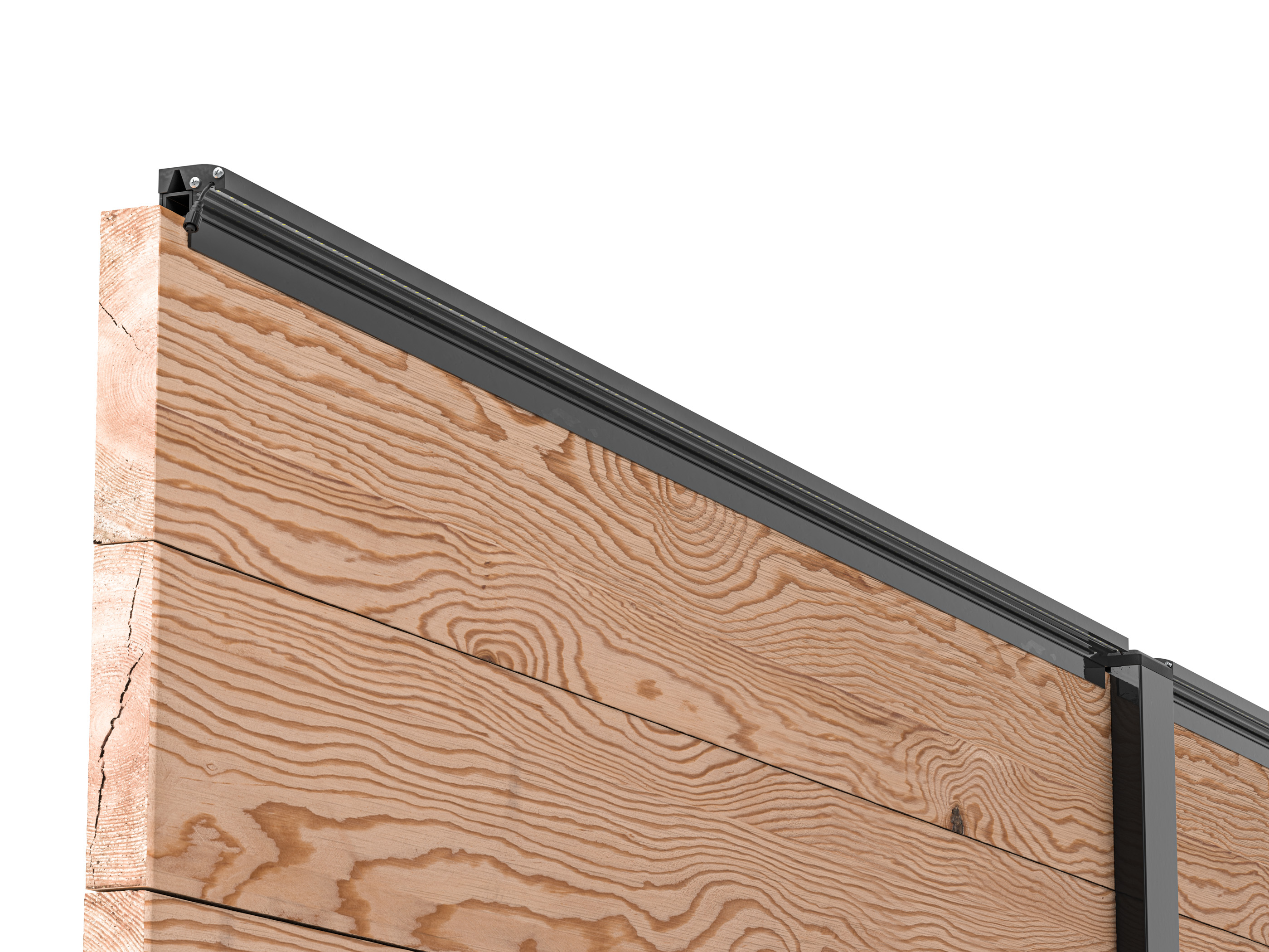 LED Prestige Leuchtleiste 173,3 cm — anthrazit für Holzzaun