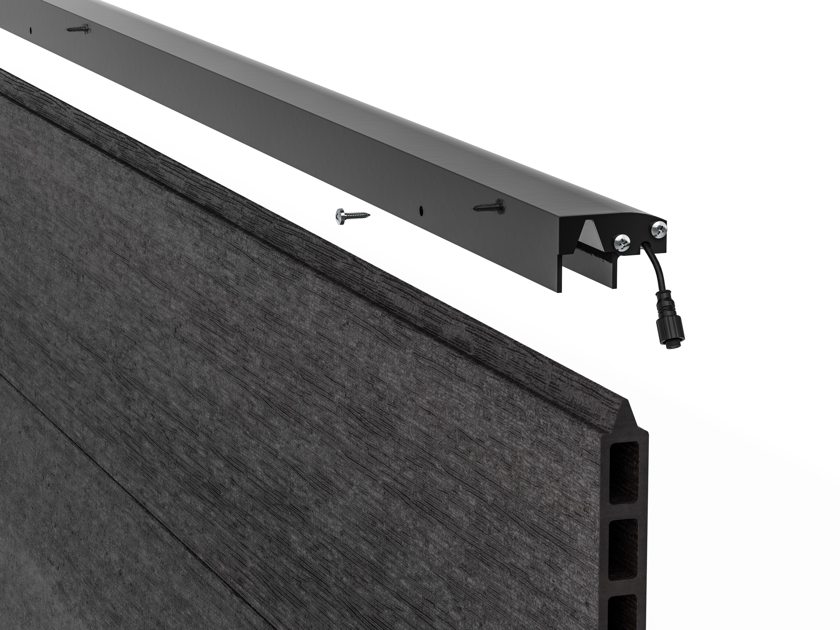 LED Prestige Leuchtleisten Starter-Set 1x 173,3 cm — anthrazit für WPC/Alu