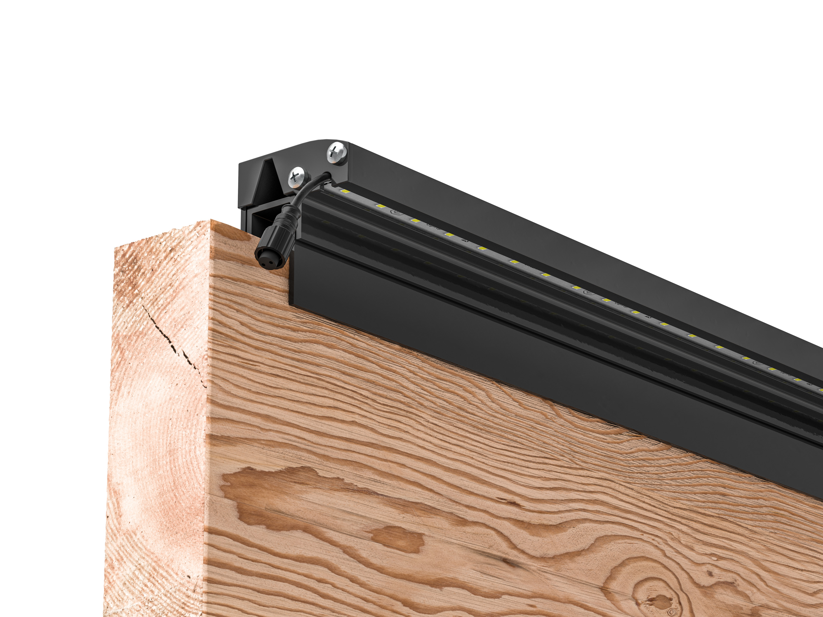 LED Prestige Leuchtleisten Starter-Set 3x 173,3 cm — anthrazit für Holzzaun