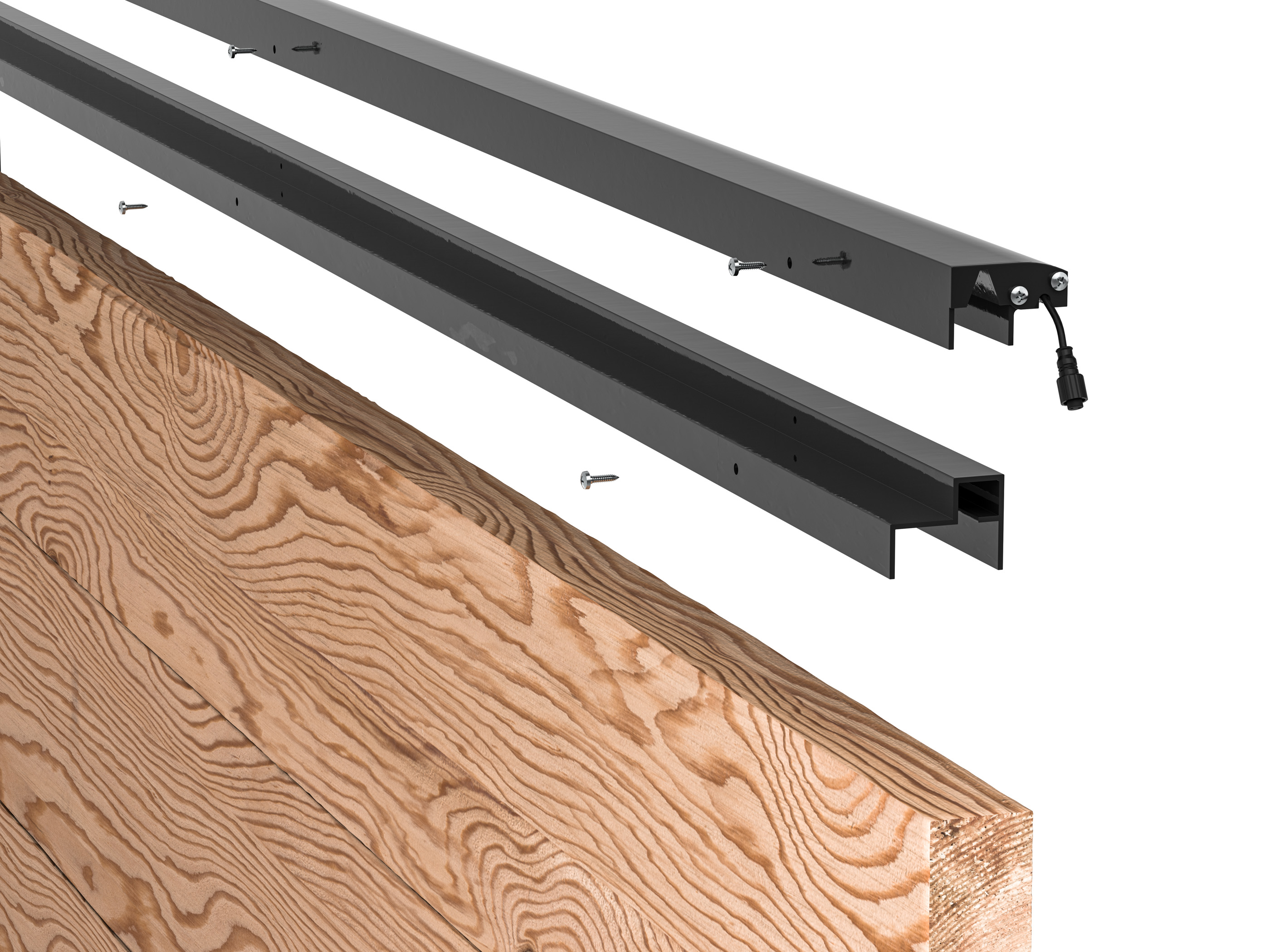 LED Prestige Leuchtleiste 173,3 cm — anthrazit für Holzzaun