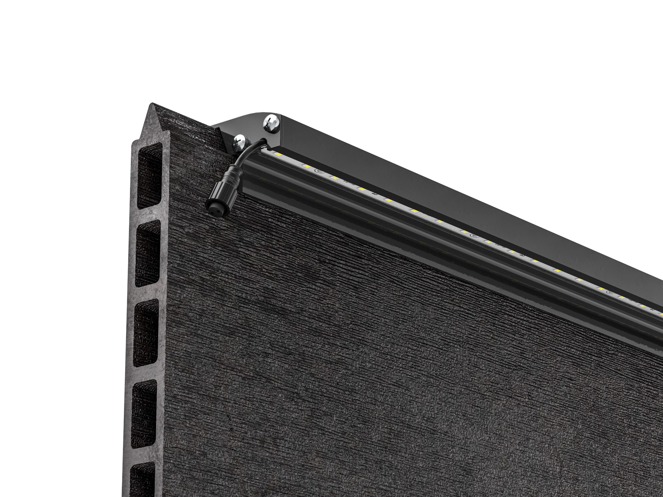 LED Prestige Leuchtleisten Starter-Set 1x 173,3 cm — anthrazit für WPC/Alu