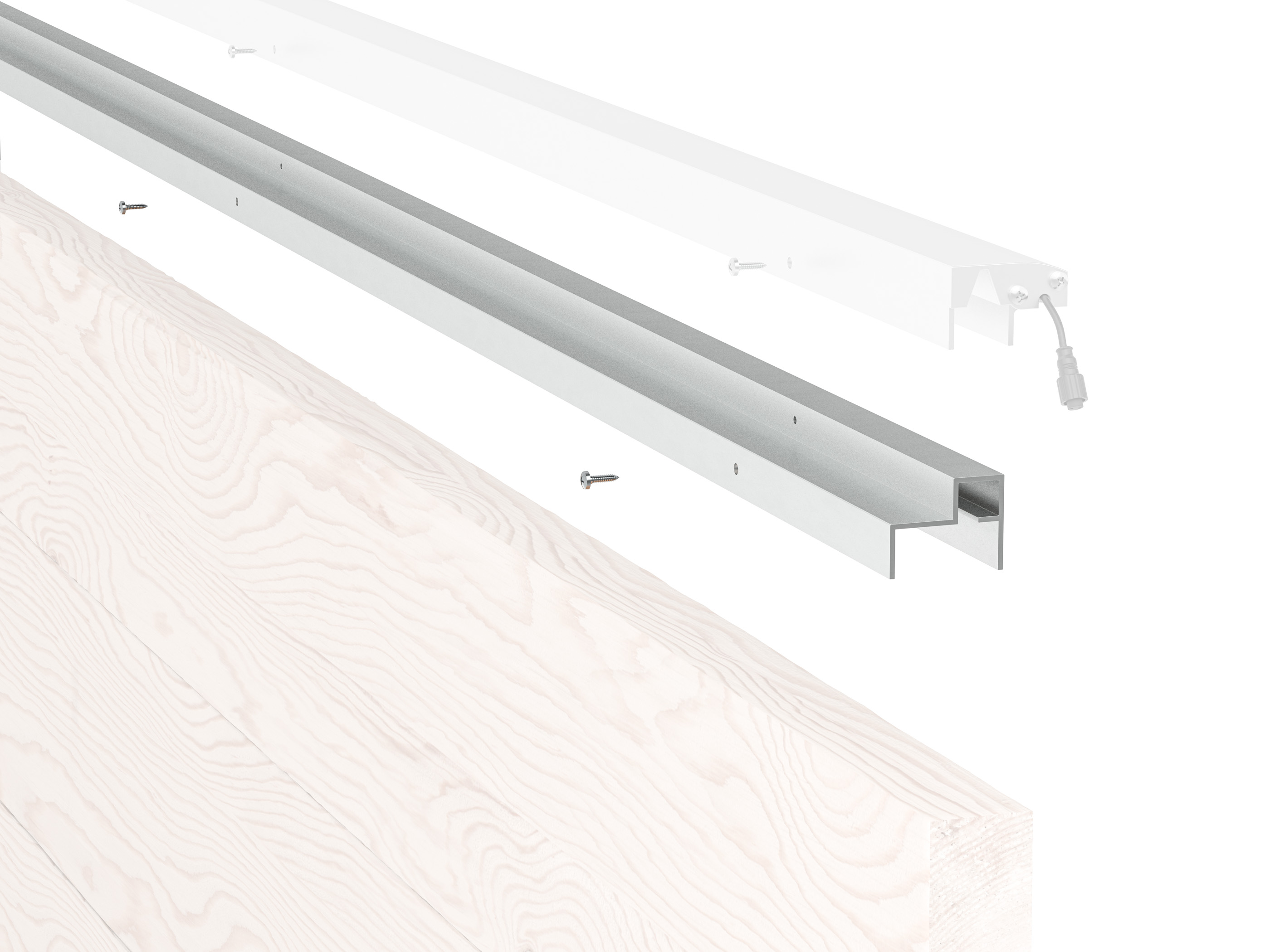 Adapterprofil 173cm — für Holz silber